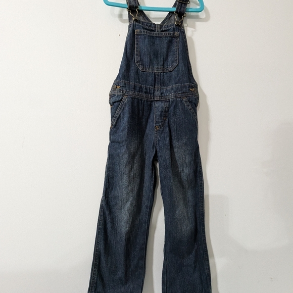 🩵 Kids Wrangler Style Long Denim Overalls Size 5T - Picture 8 of 8